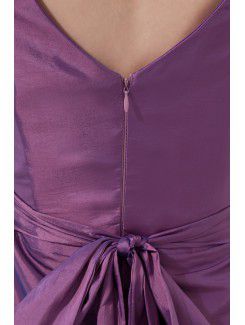 Taffeta V-Neckline A-line Cocktail Dress