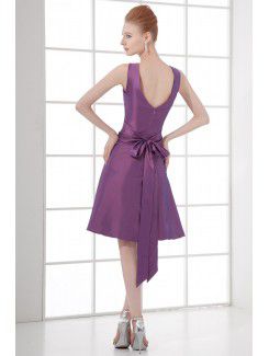 Taffeta V-Neckline A-line Cocktail Dress