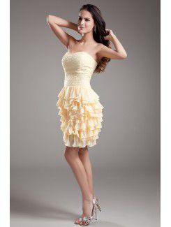 Chiffon Sweetheart Short Sheath Embroidered Cocktail Dress