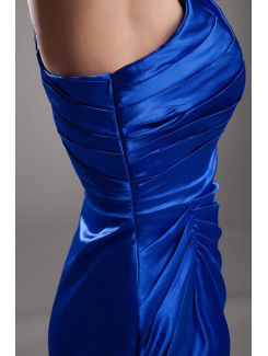 Satin Asymmetrical Short Sheath Cocktail Dress