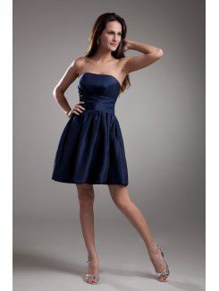 Taffeta Strapless Short Corset Cocktail Dress