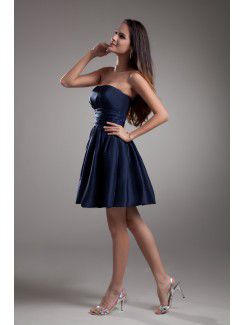 Taffeta Strapless Short Corset Cocktail Dress