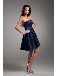 Taffeta Strapless Short Corset Cocktail Dress