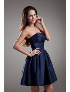 Taffeta Strapless Short Corset Cocktail Dress