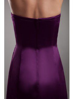 Satin Strapless Short Sheath Bow Cocktail Dress