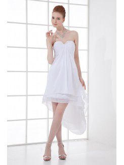 Chiffon Sweetheart Column Short Cocktail Dress