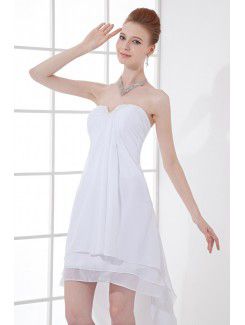 Chiffon Sweetheart Column Short Cocktail Dress