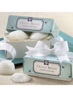 Ocean Breeze Seashell Scented Soap Favor (Set of 2)