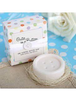 "Cute as a Button" Button Soap Favor