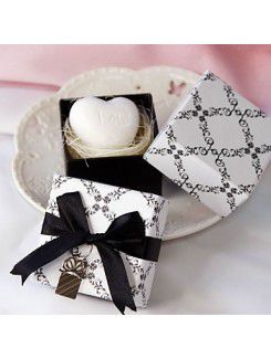 Mini Heart Scented White Soap Wedding Favor