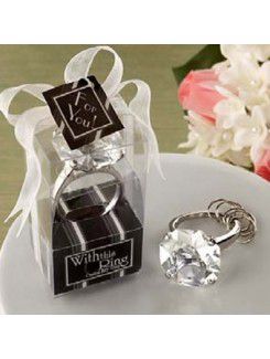 Personalizado diseño de diamante favor llavero (tres color disponible )