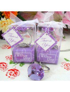 Personalized Diamond Design Keyring Favor (Three Color Avaliable)