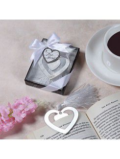 Personalized Heart Shaped Bookmark With Tassel