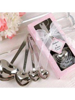 "Love Beyond Measure" Sweetheart Shaped Measuring Spoons Wedding Favor