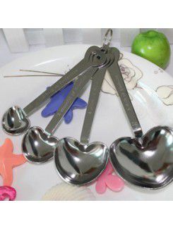 "Love Beyond Measure" Sweetheart Shaped Measuring Spoons Wedding Favor