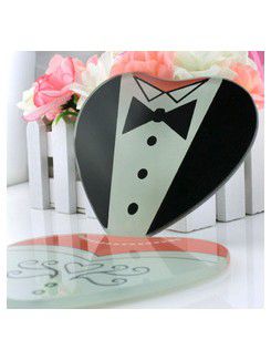 Heart Shaped Gown & Tuxedo Coasters (Set of 2)