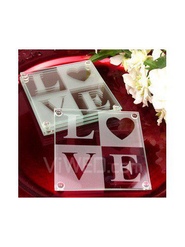 Verres en verre amour ( lot de 2)