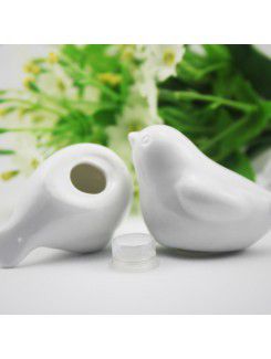 "Love Birds In The Window" Ceramic Salt & Pepper Shakers Wedding Favor (Set of 2)