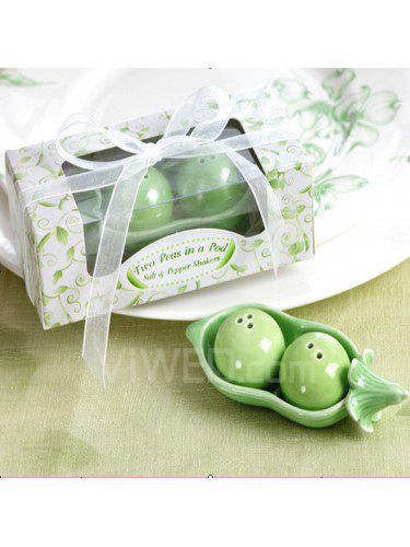 Pea Ceramic Salt & Pepper Shakers