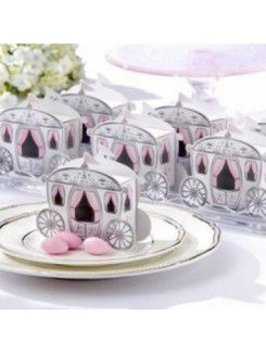 "Enchanted Carriage" Fairytale Themed Favor Box (Set of 12)