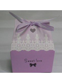 Sweet Love Square Favor Box (Set of 12)