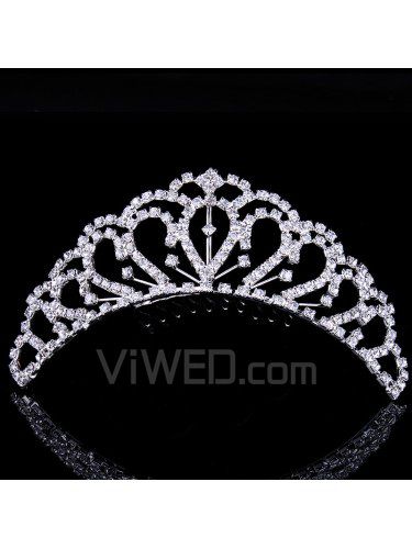 Prachtige legering en rhinestiones bruiloft tiara