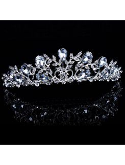 Rhinestiones ja zircons häät morsiamen tiara