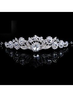 Beauitful legering med zircons og rhinestiones brude headpiece