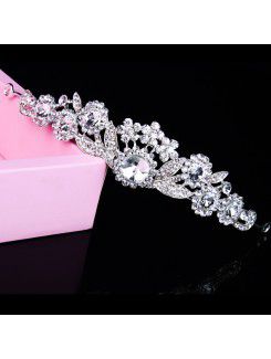 Beauitful Alloy with Zircons and Rhinestiones Bridal Headpiece