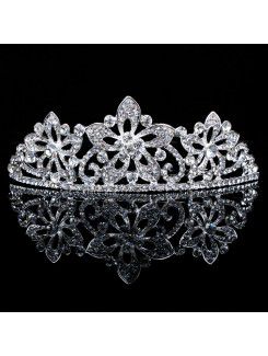 Alloy with Zircons and Rhinestiones Wedding Bridal Tiara