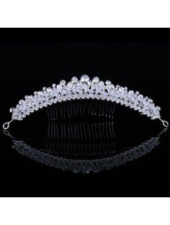 Liga lindo com zircões e rhinestiones headpiece bridal