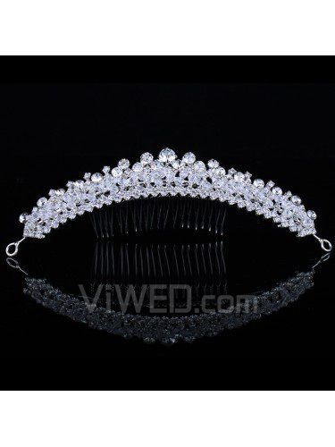 Alliage magnifique avec zircons et rhinestiones casque nuptiale