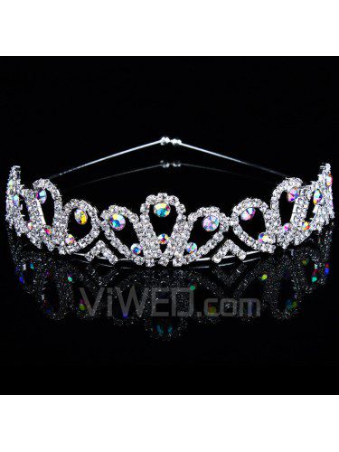 Metalliseos rhinestiones ja zircons häät morsiamen tiara