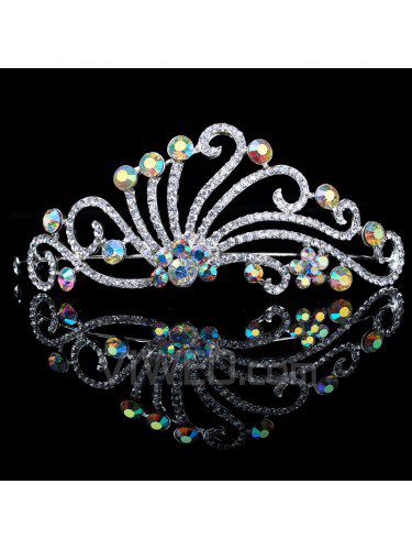 Beauitful Alloy with Zircons and Rhinestiones Bridal Headpiece