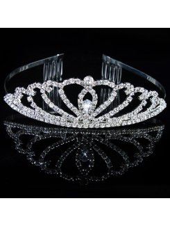 Beauitful felgi ze szkła i rhinestone ślubu diadem