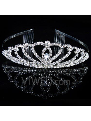 Beauitful felgi ze szkła i rhinestone ślubu diadem