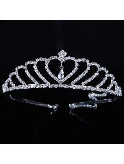 Prachtige legering met rhinestiones en zirkoon bruiloft tiara