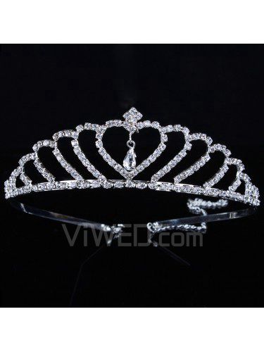 Liga lindo com rhinestiones e zircões casamento tiara