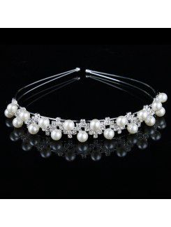 Beauitful legierung mit perlen und strass hochzeit kopfschmuck