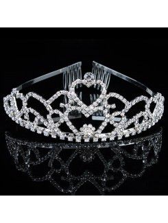 Lega con strass e zirconi da sposa tiara