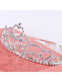 Alloy with Rhinestones and Zircons Wedding Bridal Tiara