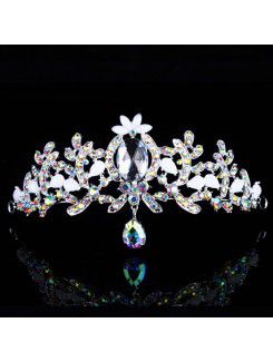 Gorgeous Alloy with Pearls and Shining Rhinestions Wedding Tiara