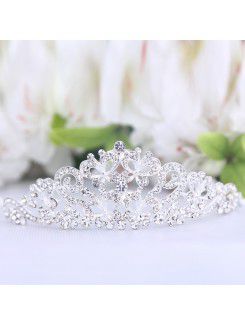 Shining Alloy with Zircons and Rhinestones Butterfly Wedding Tiara