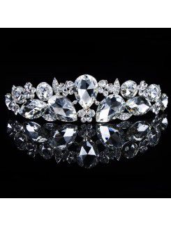 Gorgeous-legierung mit glas und rhinestiones hochzeit braut tiara