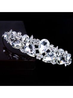 Gorgeous Alloy with Glass and Rhinestiones Wedding Bridal Tiara