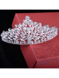 Gorgeous Alloy and Rhinestiones Wedding Bridal Tiara (More Colors Available)