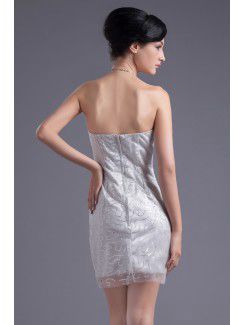 Lace Sweetheart Sheath Short Short Wedding Drees