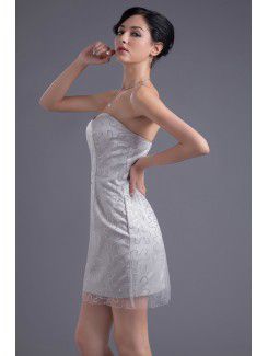 Lace Sweetheart Sheath Short Short Wedding Drees