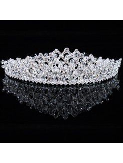 Top grade legering med rhinestones og zircons bryllup tiara