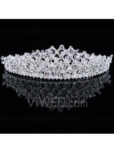 Top Grade Alloy with Rhinestones and Zircons Wedding Tiara